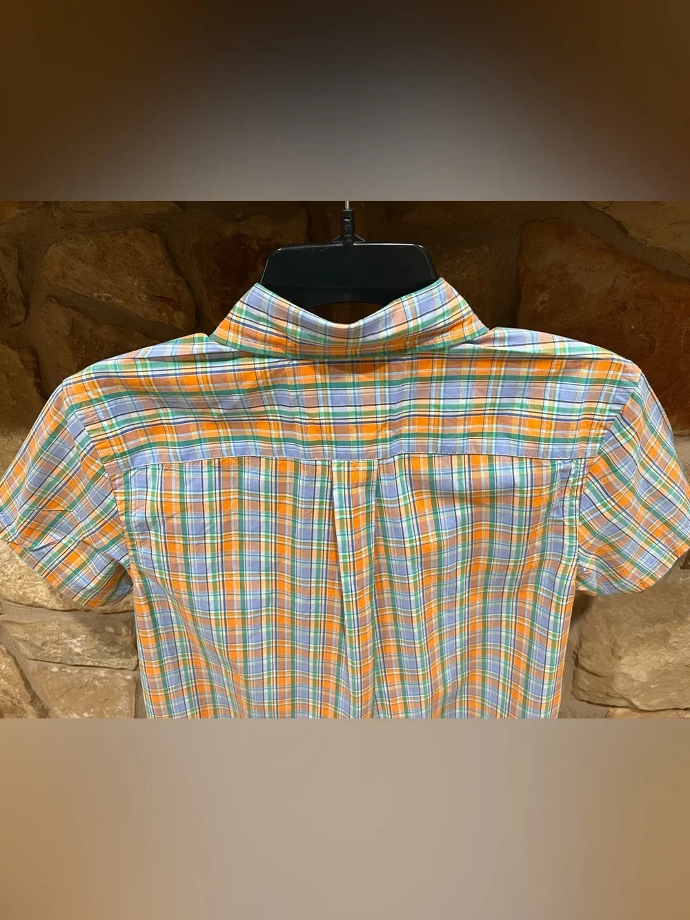 Ralph Lauren Plaid Button Down Shirt Boy’s 14/16 Pony Logo S/S